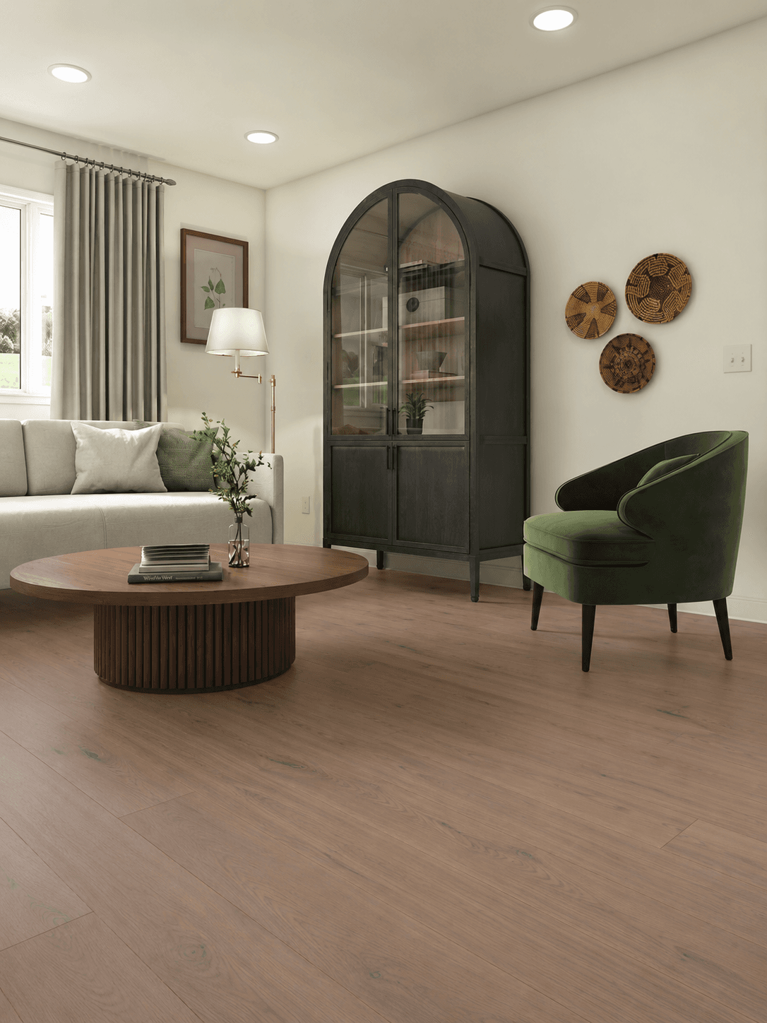 Luxury interior featuring Bellmont engineered hardwood flooring